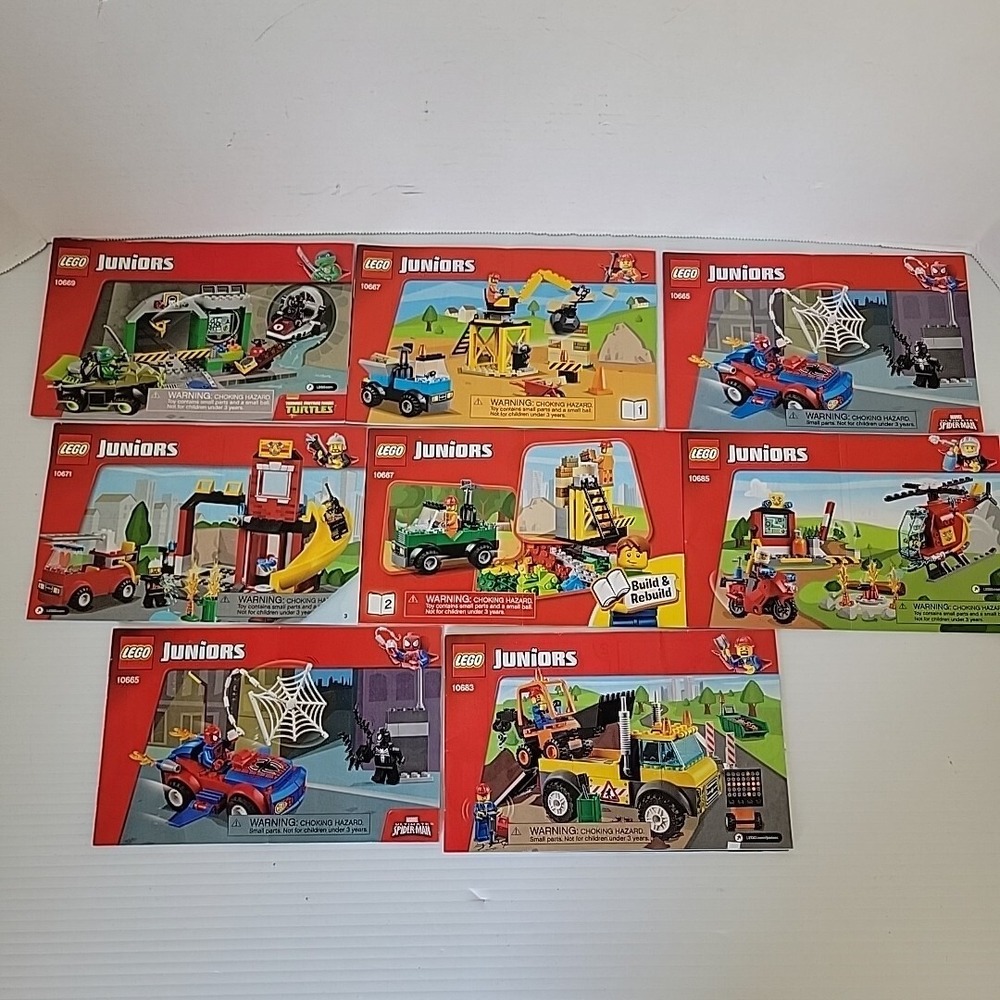 LEGO Junior TMNT 10669, 10667, 10665, 10671, 10685, 10683 Lego Manual Lot
